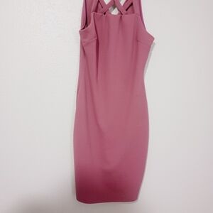 Pink Sleeveless Bodycon Cocktail Dress